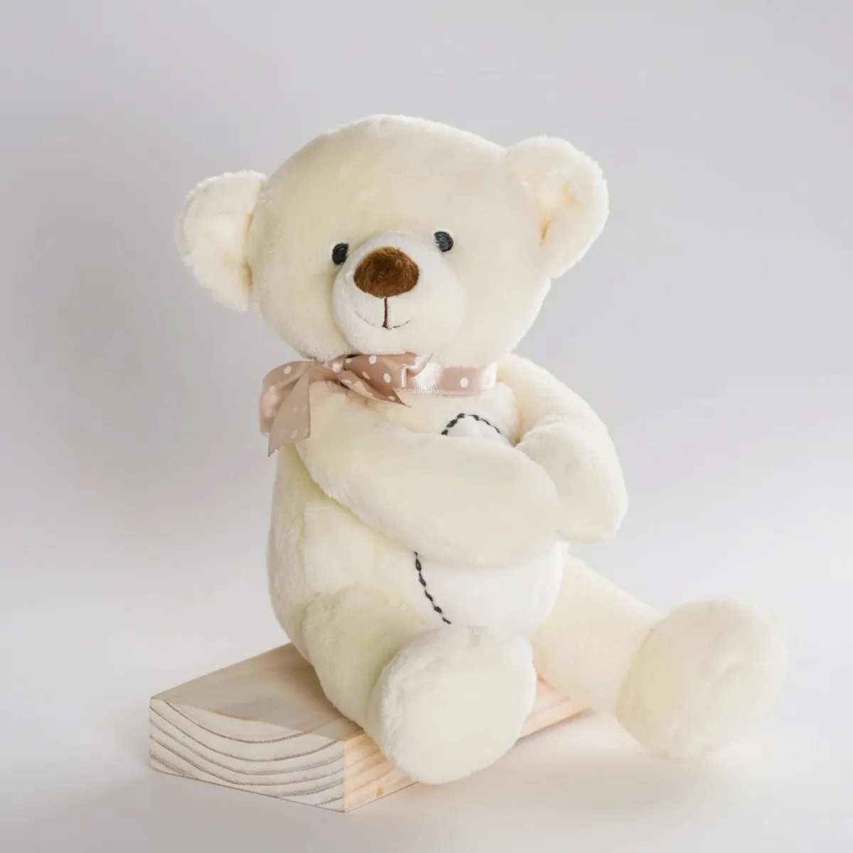 Stuffed Soft Toy Baby Teddy Bear Vase Huger Pink / Blue / Ivory, 10\