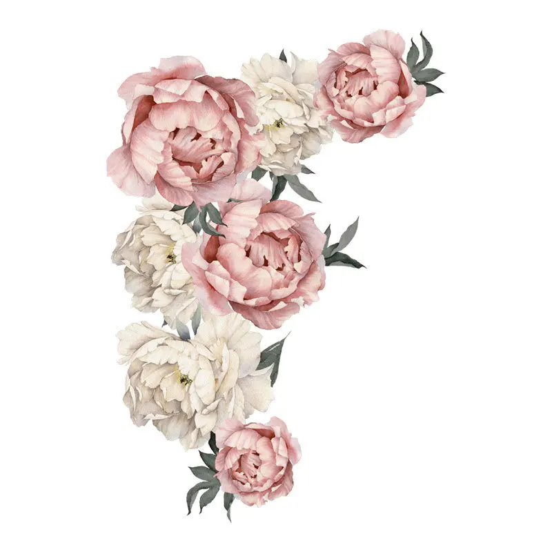 New 2026 3D Gentle Peony Flower Bedroom Living Room Dormitory Background Study Room Entrance Wall Decoration Painting