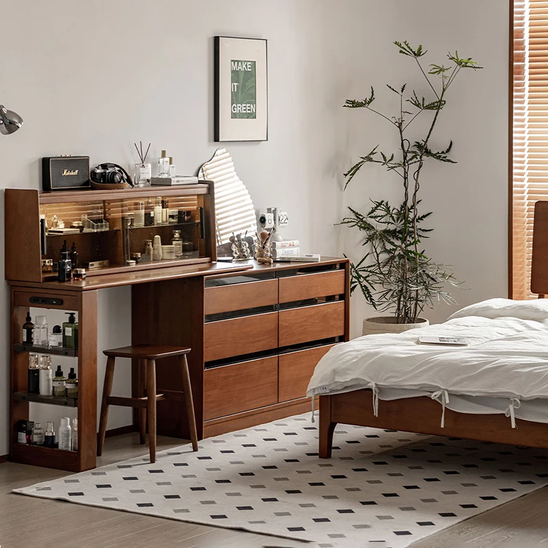 

Folding Brown Long Vanity Tables Bedroom Adult Simple Organizer House Makeup Dressers Storage Nordic Penteadeira Furniture Home