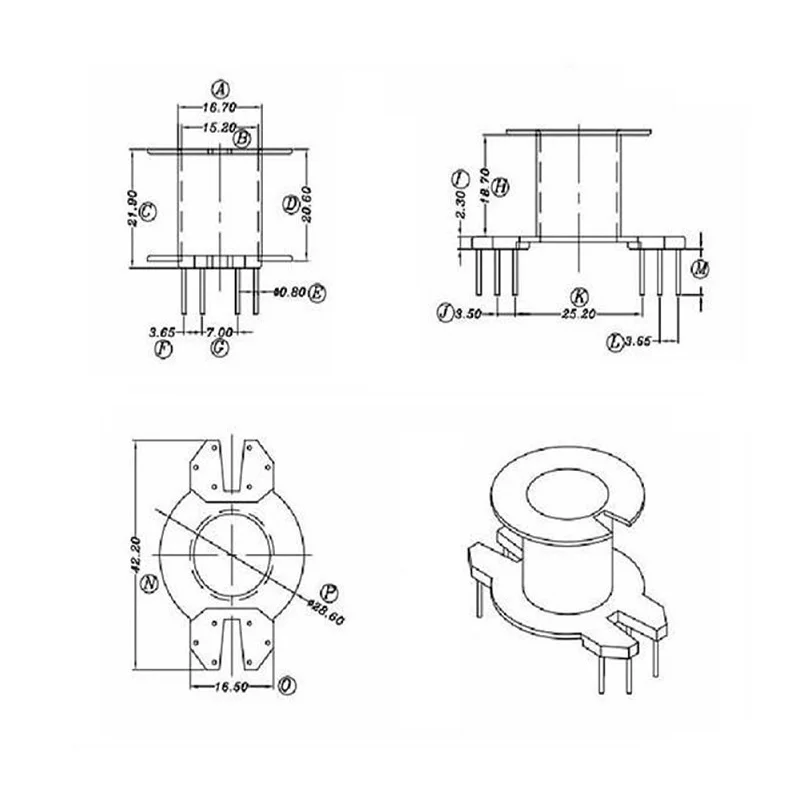 RM14 ferrite core PC44 material  and bobbin vertical 6+6pin +clip 8sets/lot