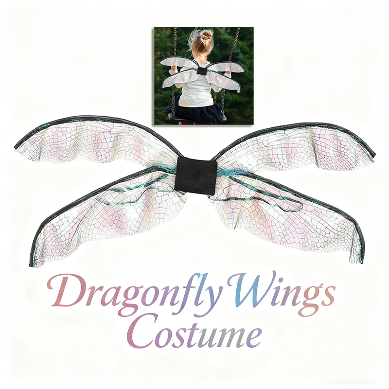 Ailes de libellule Costume ailes de fée ailes de spectacle de danse princesse aile d'ange libellule robe accessoires pour femmes et filles