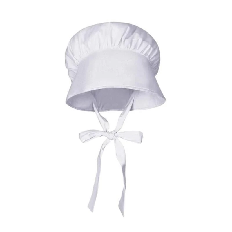 

Y5GC Женщины Колониальные Костюмы аксессуары установите колониальные кепки Bonnet Ruffle Half Apron с карманами для костюмов для