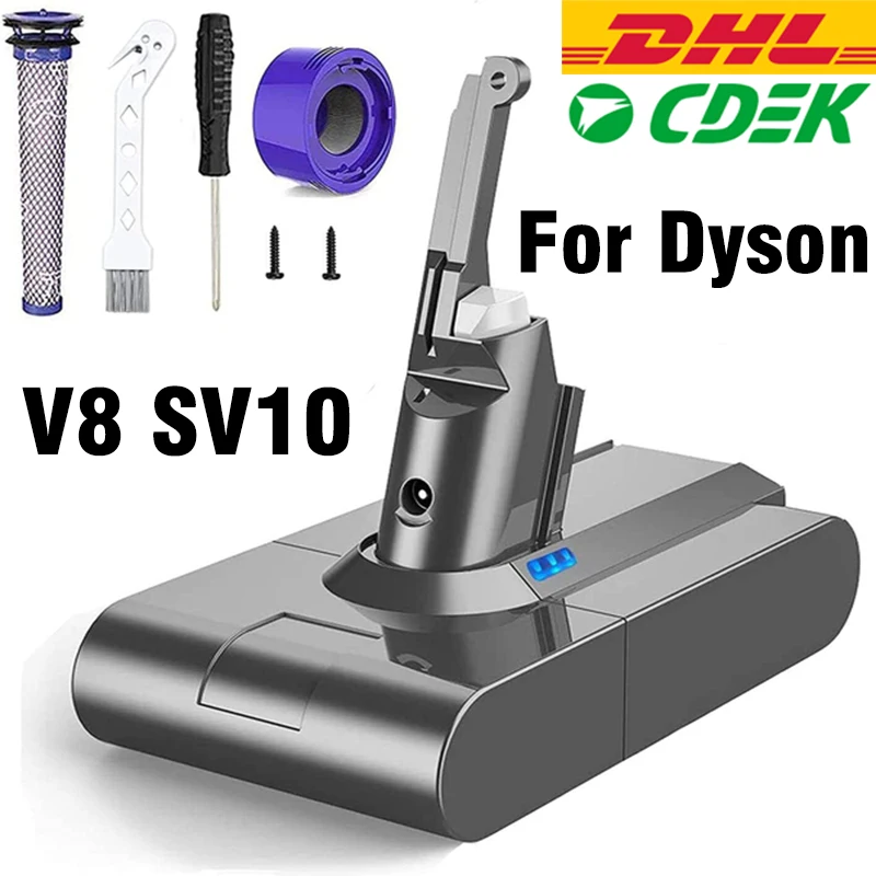21,6 6000 mAh V8 Lithium-Akku, Ersatz für Dyson V8 SV10 Akku, kompatibel mit Dyson V8 Akku-Staubsaugern – V8 Animal V8 Absolute V8 Motorhead