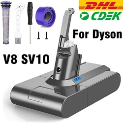 21.6 6000mAh V8 リチウム電池交換用 Dyson V8 SV10 バッテリー Dyson V8 コードレススティック掃除機と互換性あり - V8 Animal V8 Absolute V8 モーターヘッド掃除機交換用バッテリー