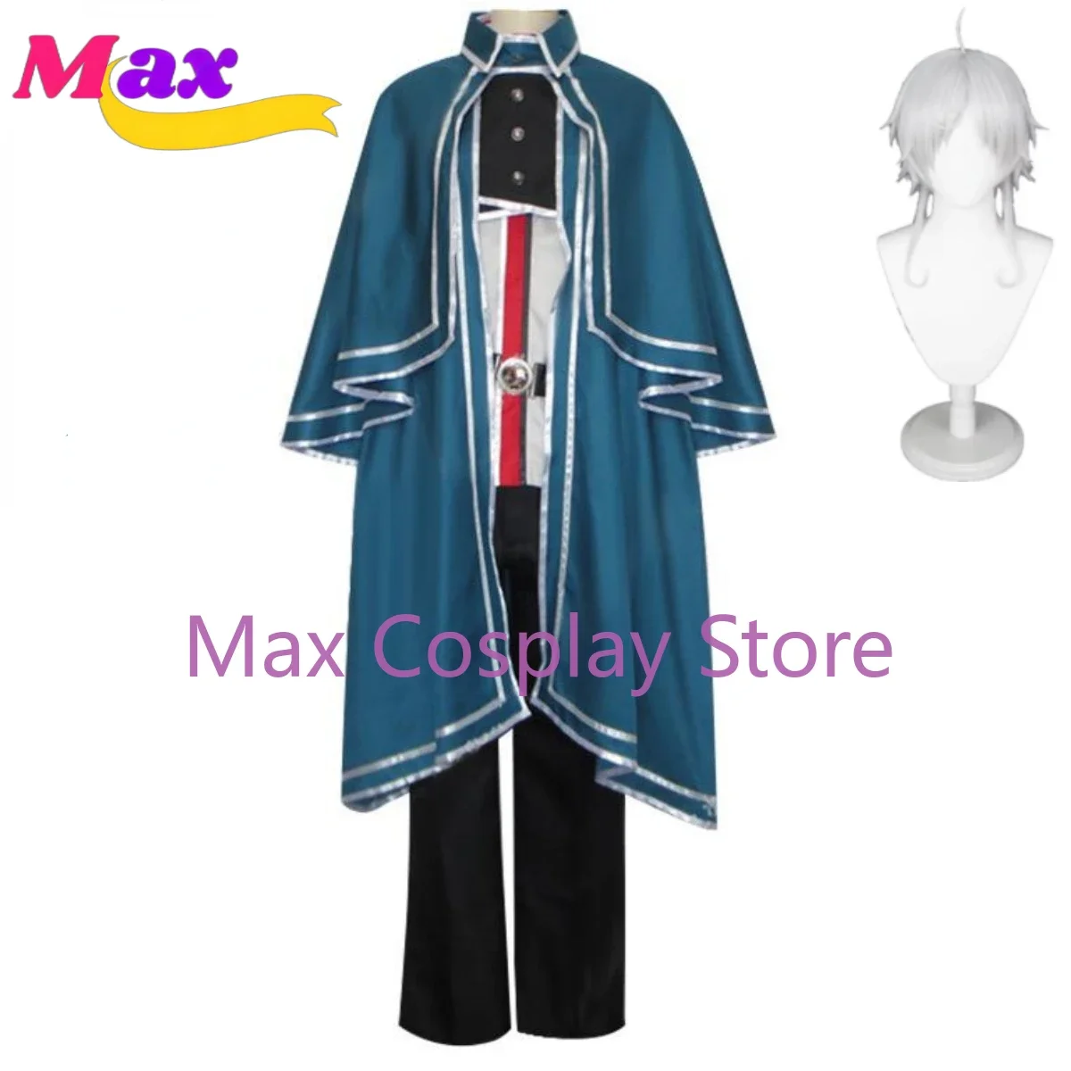 Max Anime Mushoku Tensei: reencarnación sin voz Sylphiette disfraz de Cosplay peluca Sylphy uniforme con capa verde hombre mujer traje de Halloween