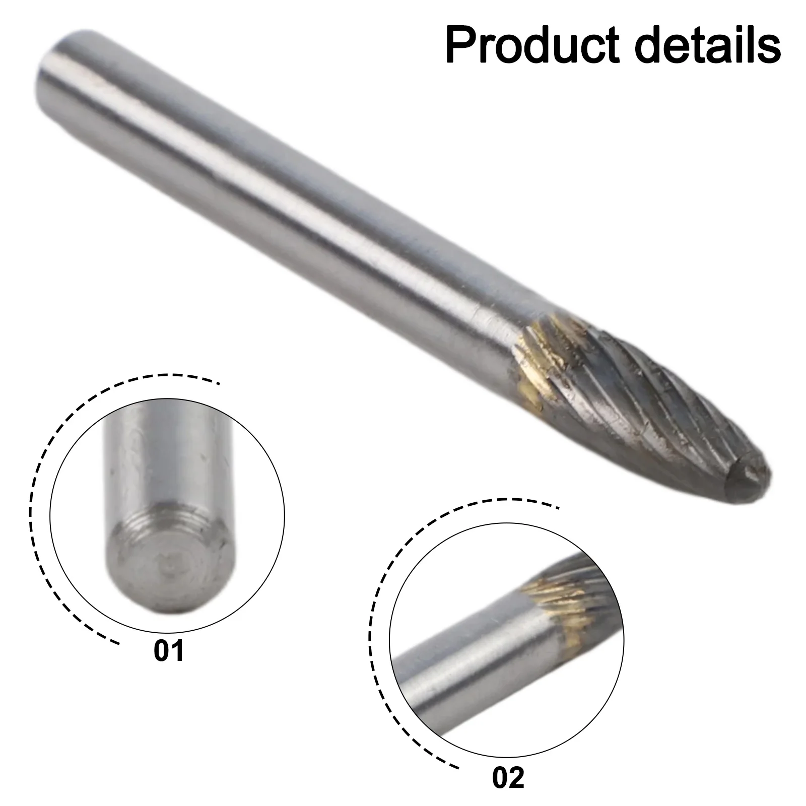 For Efficient Metal Cutting Rotary File Double Slot Design with 6mm Shank for Hard Materials like Steel and Iron