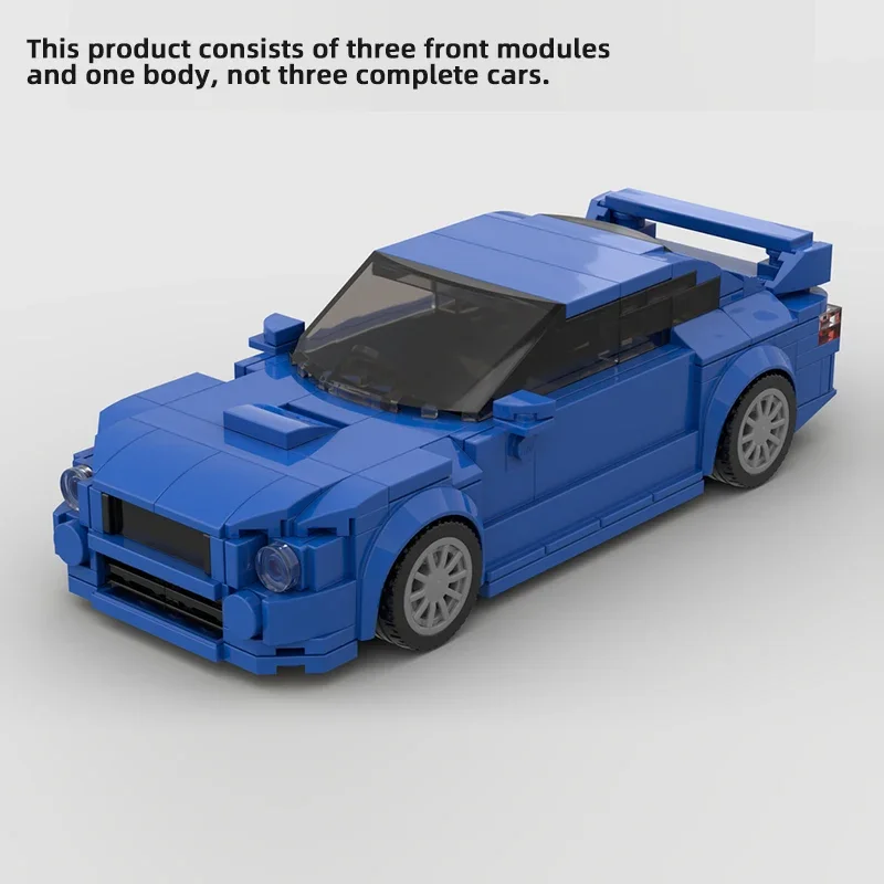 innovative 3in1 WRX STI speed champions race car bricks muscle sport car blocks custom motor building moc unique display klocki