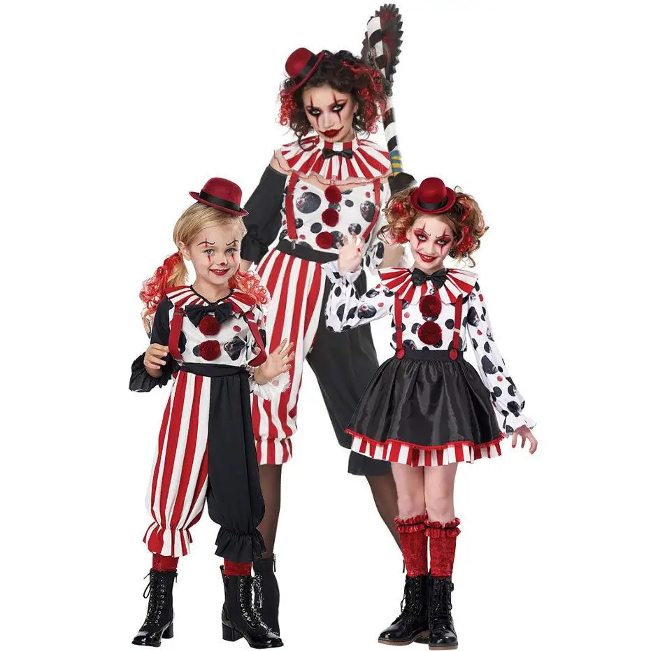 Loween Costume de Clown pour Enfants Tenue de Performance pour Garçon Ele Vintage Sle Costume de Scène sans Marquée Printemps 2025