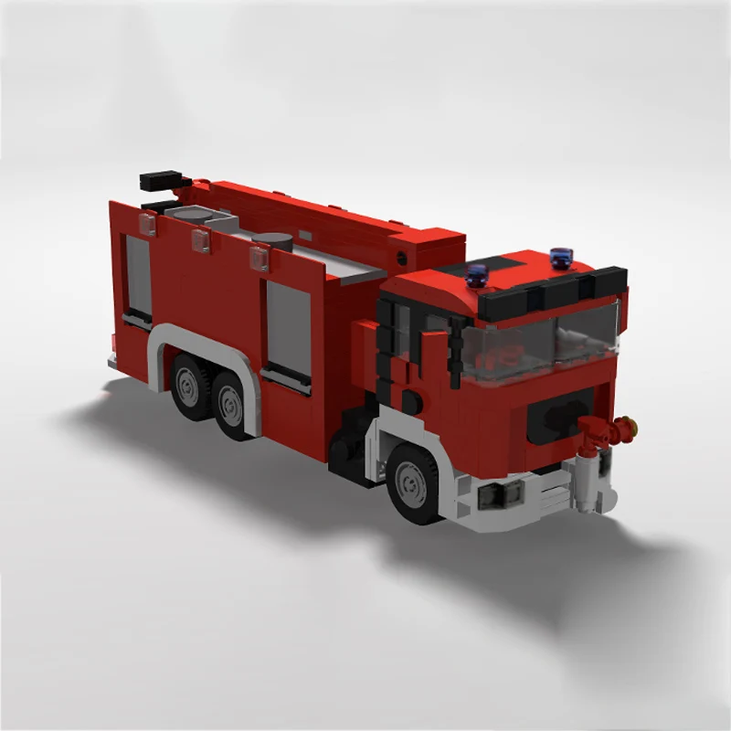 Urban Rescue Vehicles Model MOC Building Bricks Fire Special Vehicle Modular Technology Children Holiday Gifts Assemble Toy Suit