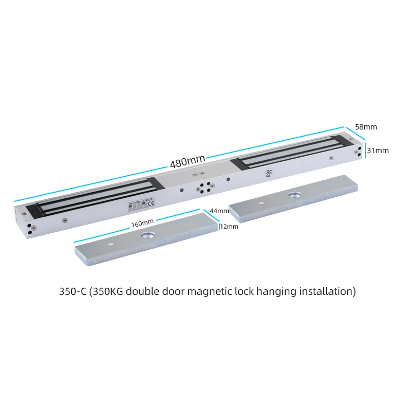 

350K hanging double door magnetic lock, electromagnetic lock, prohibited lock, building intercom electric control lock