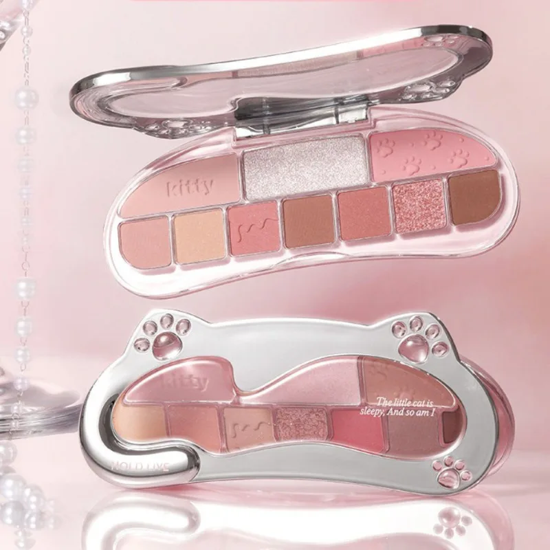 HOLD LIVE 10 Colors All-in-One Face Palette Eyeshadow,Blush & Highlighter,Multi-Use Makeup Compact for Daily Looks & Travel