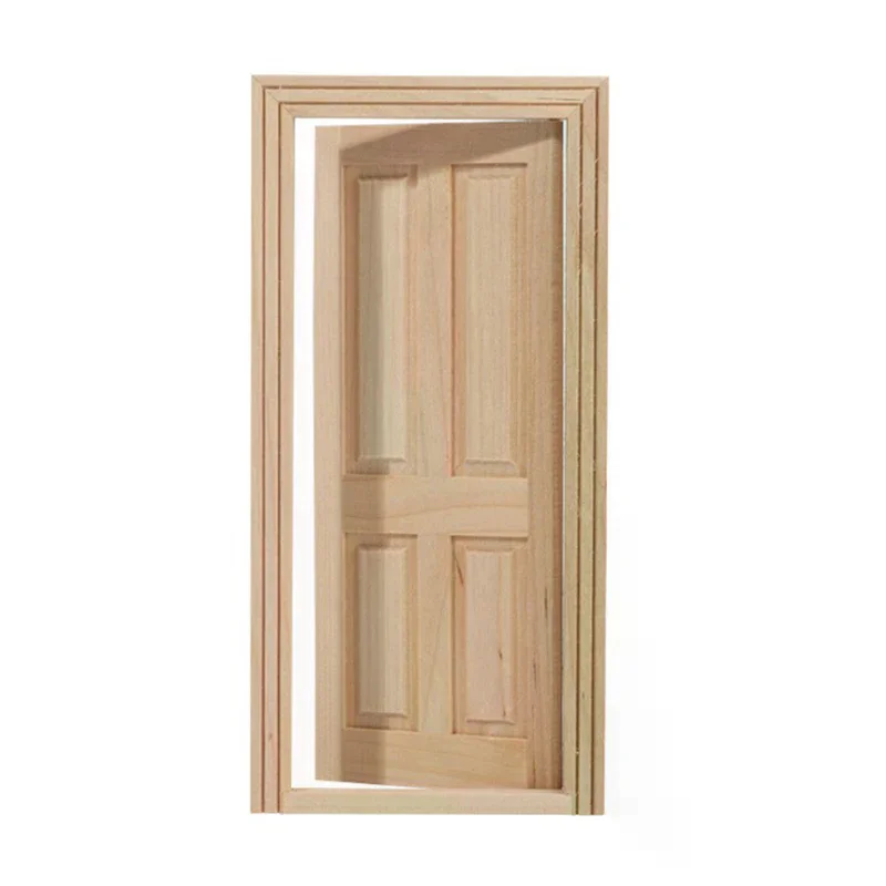 /GJ/Mini doors and windows can be painted and colored with plain materials Dollhouse