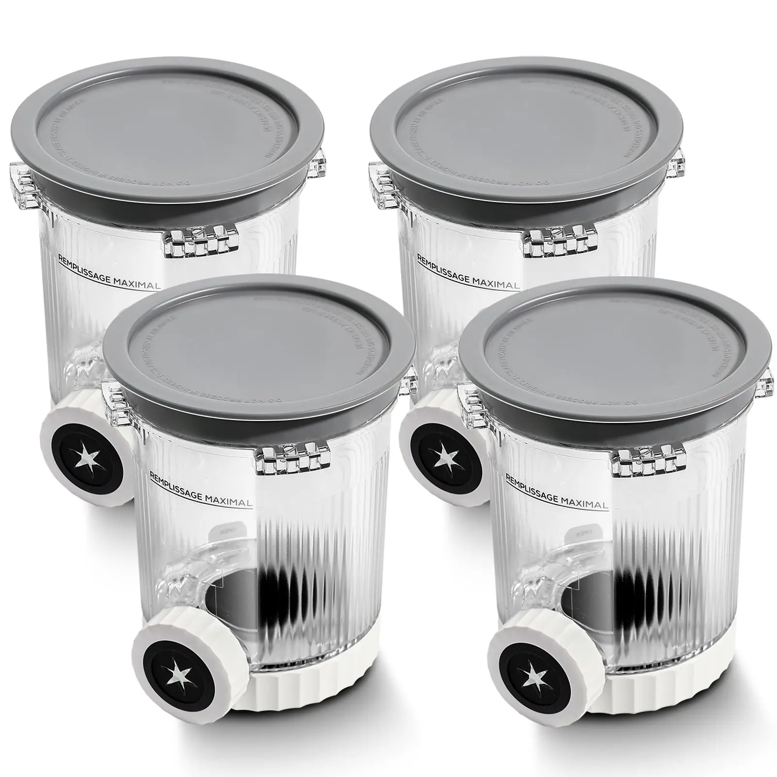Ninja Swirl Nc700 Nc701 Compatible Replacement Pints 4 Pack 16 Fl Oz Bpa Free Freezer Safe Ice Cream Containers With Tight