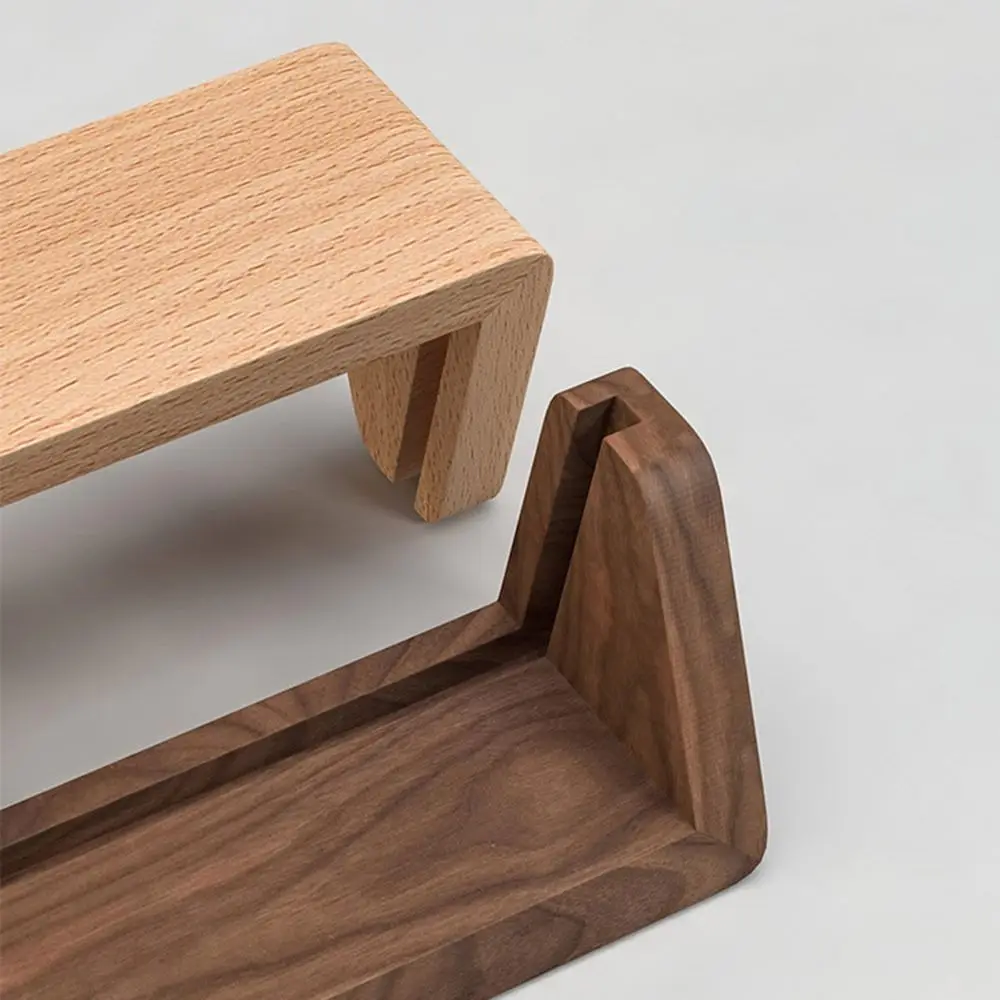 Walnut Wood Acrylic Photo Frame Transparent Acrylic U Shape Design U Shape Picture Frame Beech Wood Desktop Standing
