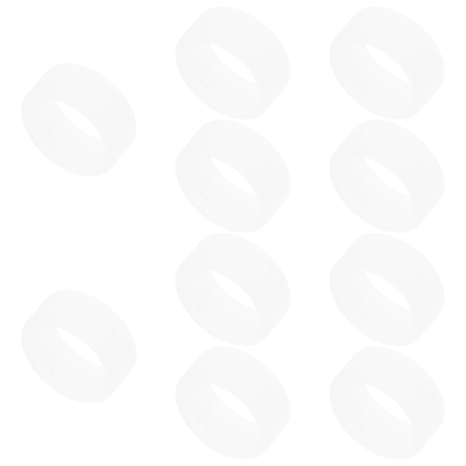 

10 Pcs Luminous Drum Rod Ring Silent Drumsticks Practice Tip for Holders Drummer Pad Silica Gel
