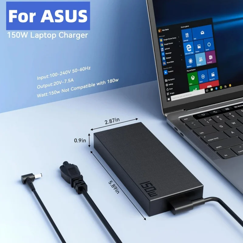 150W 20V 7.5A AC Charger Laptop Power Adapter For Asus TUF A15 FA506 TUF506 A506IH A17 FA706 FA706IHR Rog Strix G531GT G512LI