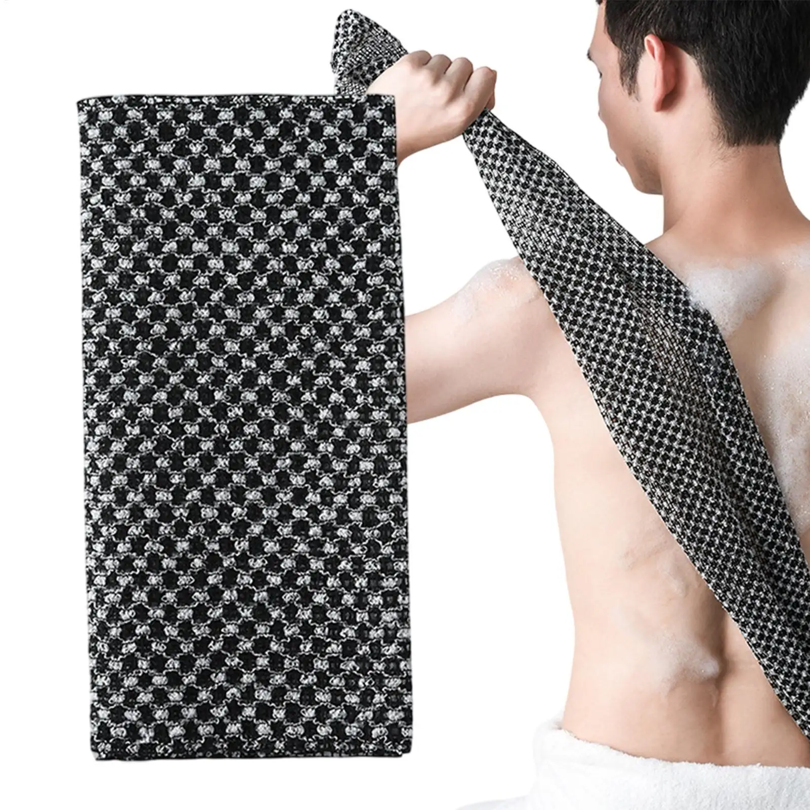 Toalha Esfoliante Corporal, Esponja de Banho Macia para Limpeza de Corpo Inteiro, Acessório de Banheiro