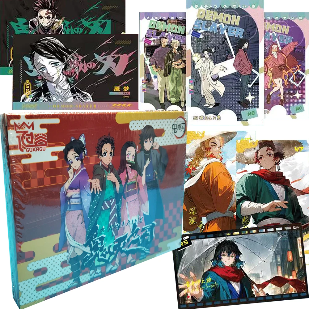 

Demon Slayer Collection Cards Sweet and Romantic Anime Popular Couple Wedding Theme Grating Color Paper Cards Unique Toys Gifts