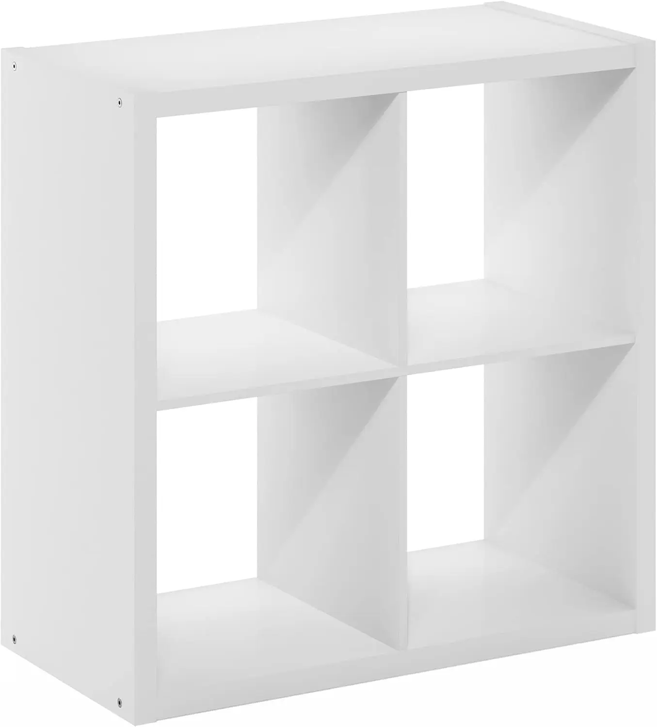 Open Back Decorative Cube Storage Organizer, 4-Cube, White