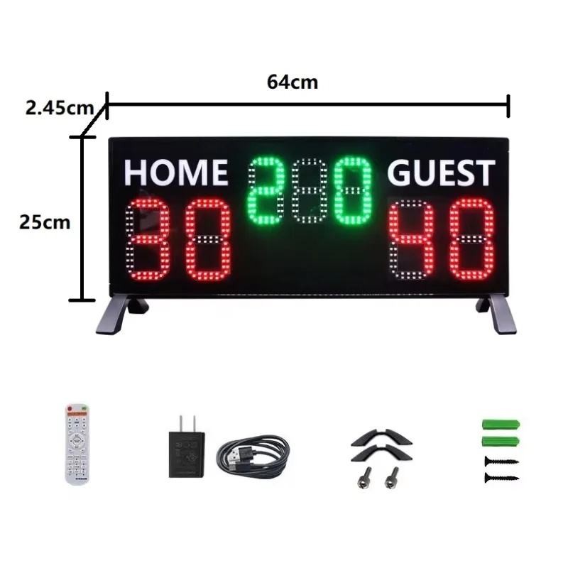 2026 LED Digital Electronic Scoreboard Remote Control Scoring Counter for Tennis Basketball Volleyball