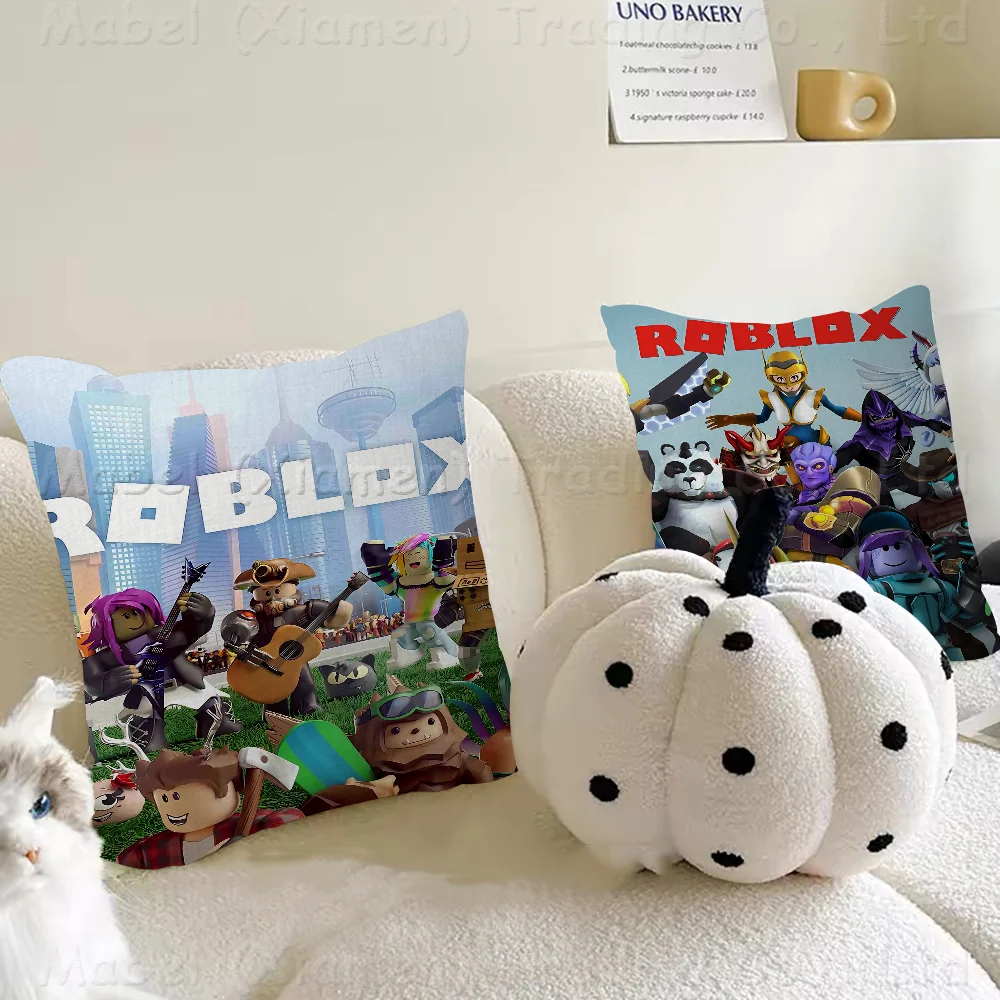 Sandbox Game DynaBlockses R_Robloxes Personalized Picture Text Home Decorative Pillows Household Gifts 45x45cm