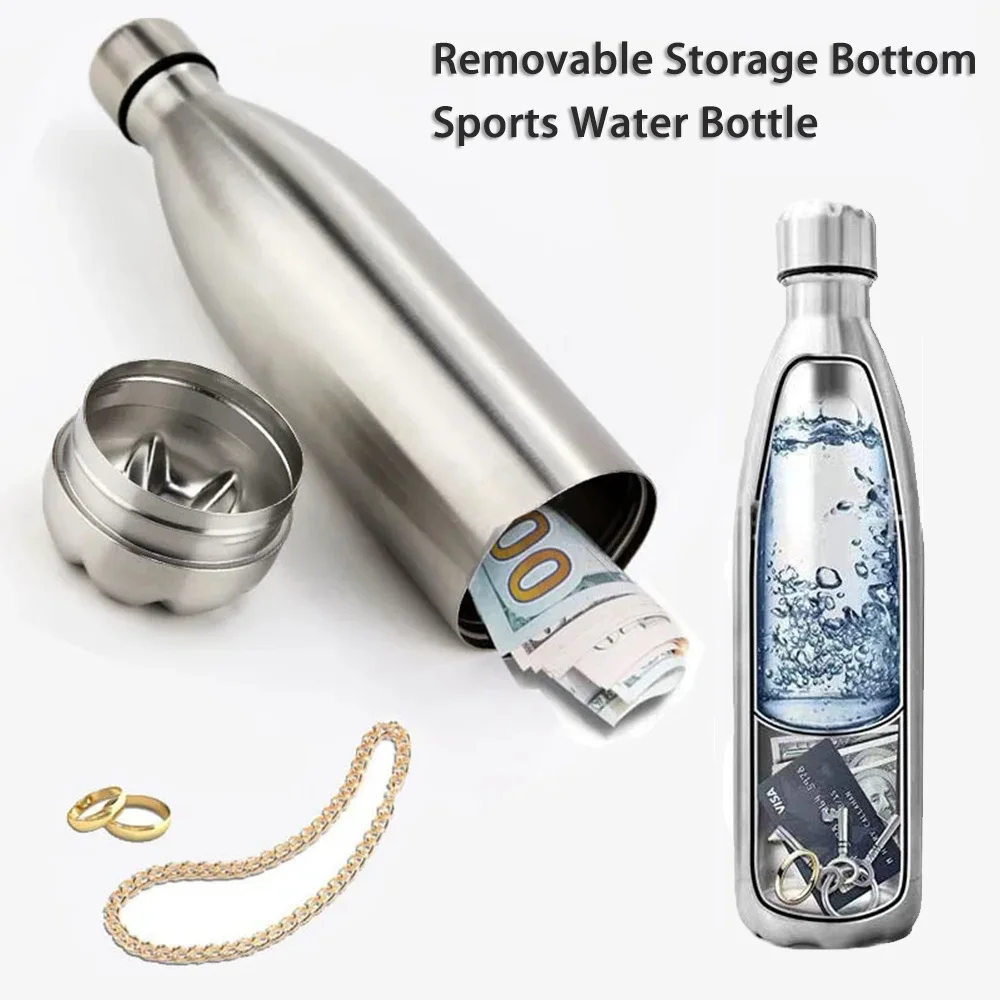 Secret Hidden Safe Steel Water Bottle Safe Money Box Secret Stash Can Hidden Safes Storage Compartment For Cards Keys Cash