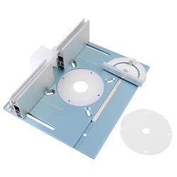 Large Router Table Insert Plate Set for Woodworking Benches Router Table w/ Miter Gauge Guide Profile Fence Sliding Bracke