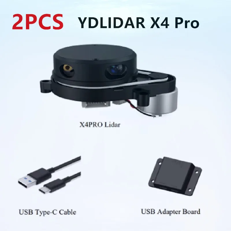 2 PCS EAI YDLIDAR X4 Pro LIDAR Laser Radar Scanner Ranging Sensor Module 10 meters  Ranging Frequency EAI YDLIDAR-X4 Pro for ROS