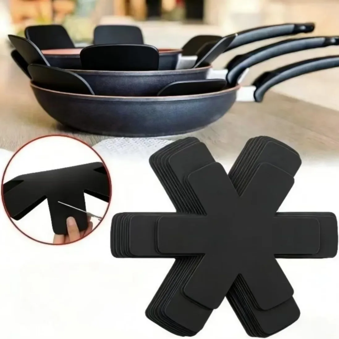 5pcs Thickened Anti-Scratch Pot Protector Pads, Wear-Resistant  Suitable for Cookware, Protecting Kitchen Utensils