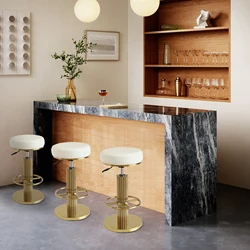 Bar Stools Swivel Bar Chair Counter Height Adjustable   Modern Stainess Steel Kitchen Counter Stools Dining Chairs Set