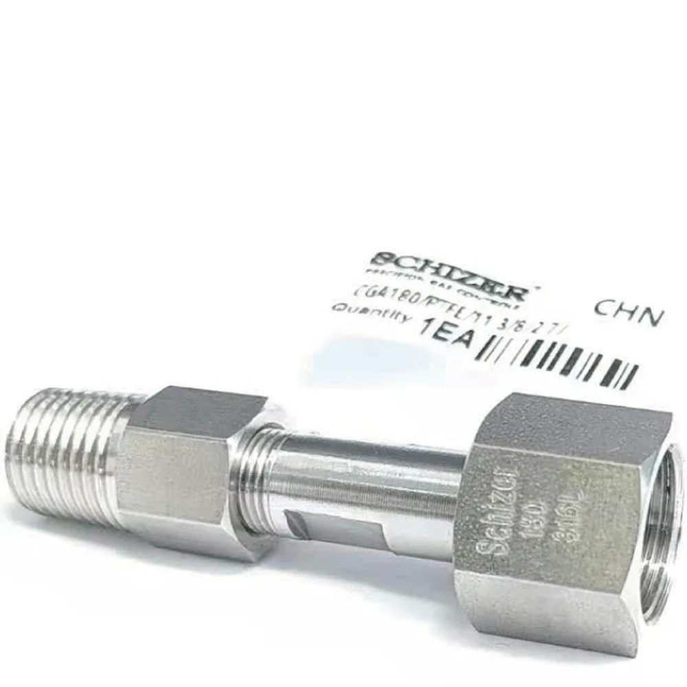 

CGA180 Female To 1/8" 1/4" NPT Male SUS316L Stainless Steel Pipe Fitting Connector Gas cylinder valve joint Isotope