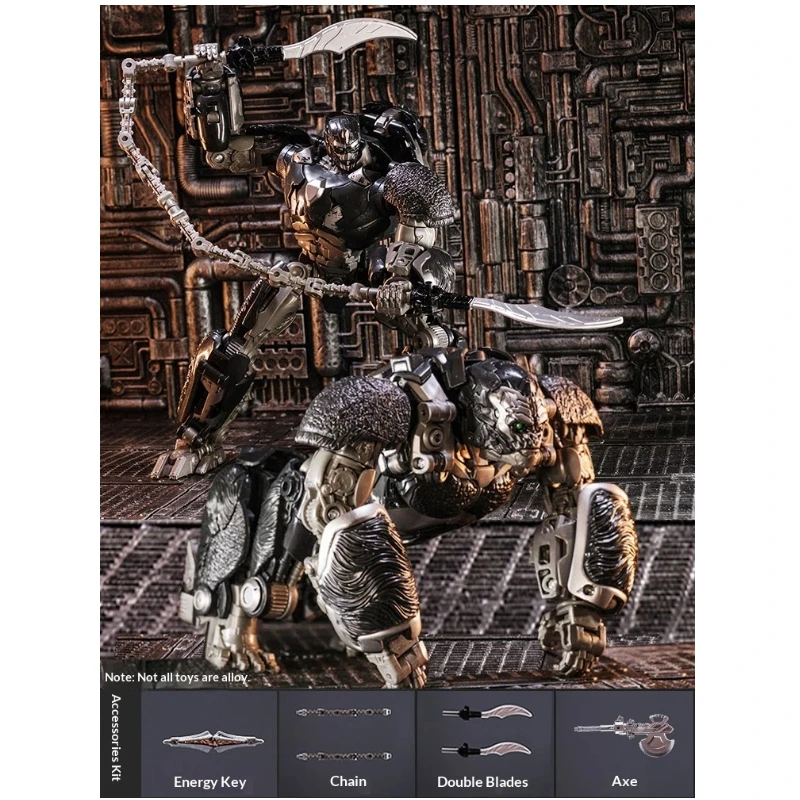 Bestseller Cool Optimus Primal Deformed Robot Beast Wars Alloy Parts SixWeapon Accessories Collectible Action Figure 22cm Height