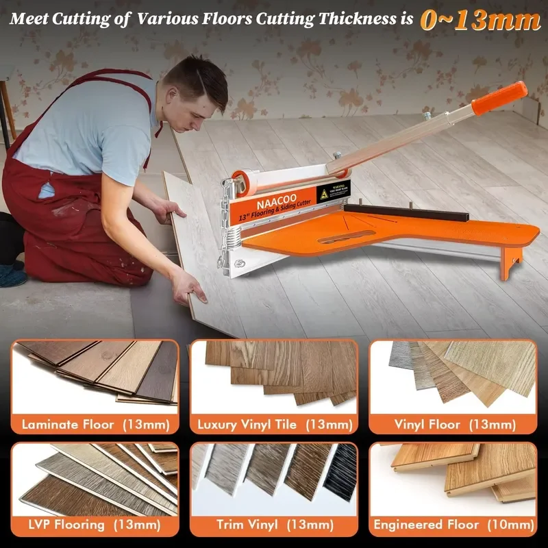 for 13 Inch Industrial Aluminum Alloy Floor Cutter Versatile Tool for Garden Accessories Cuts Vinyl Laminate Engineered