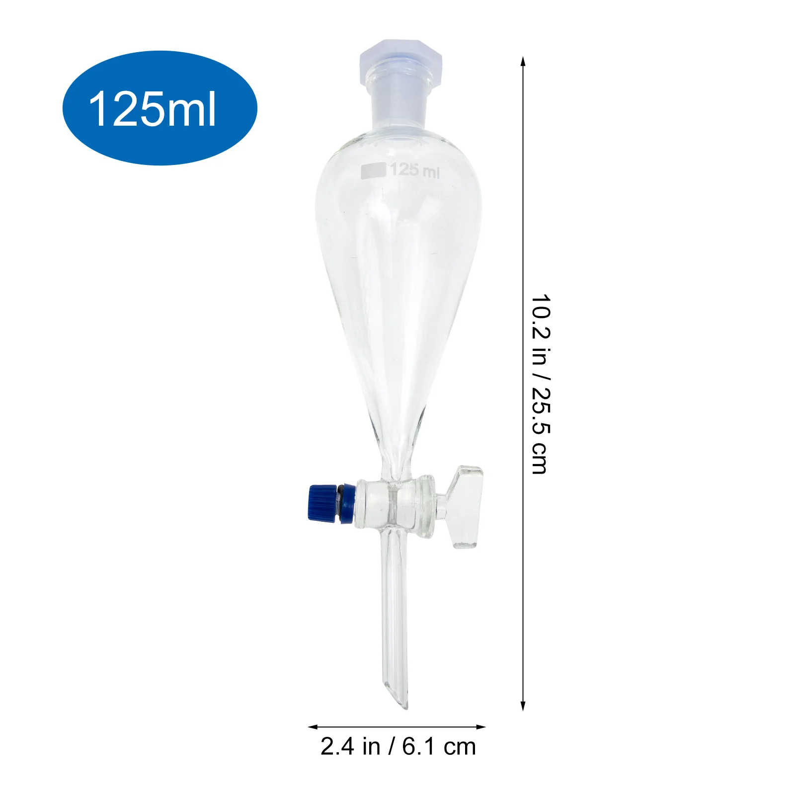 Glass Tube Essential Oil Distiller Separating Funnel Labs Oversized High Borosilicate Laboratory