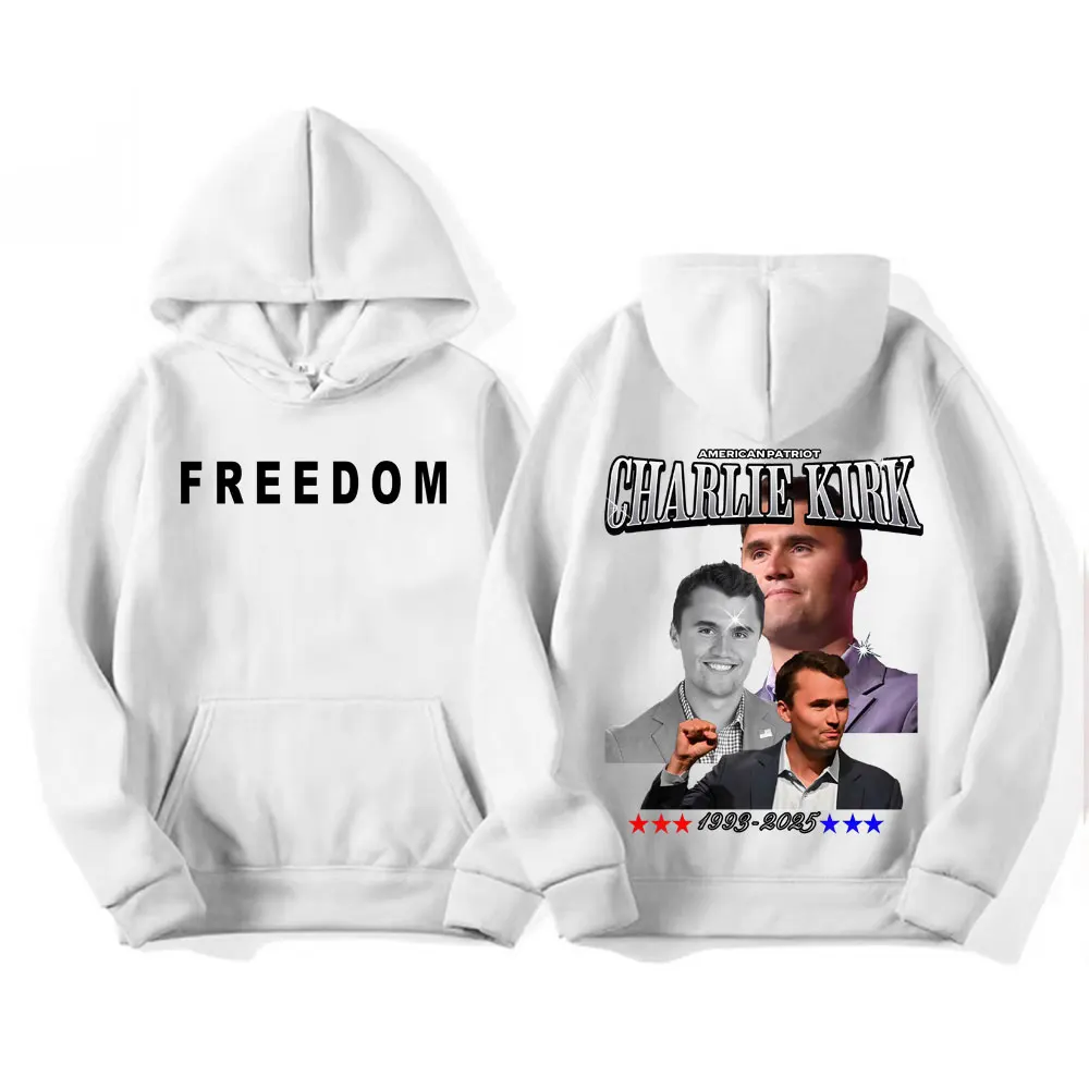 باتريوت تشارلي كيرك فريمان هوديي طباعة الخريف/الشتاء أزياء البلوز للرجال والنساء، عالية الجودة عارضة الراحة هوديي #1