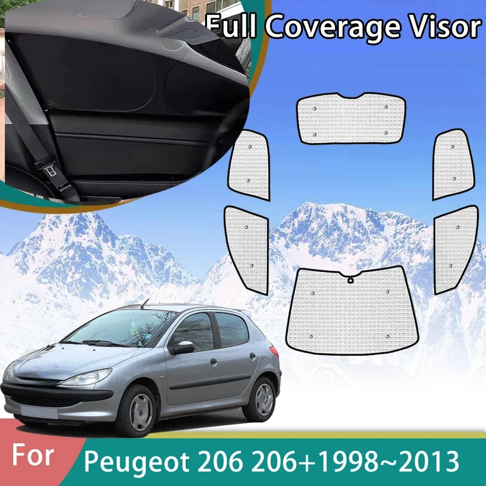 

Car Full Coverage Sunshade For Peugeot 206 206+ 1998~2013 2001 2002 2008 2010 UV Protection Auto Accessories Window Sunvisor