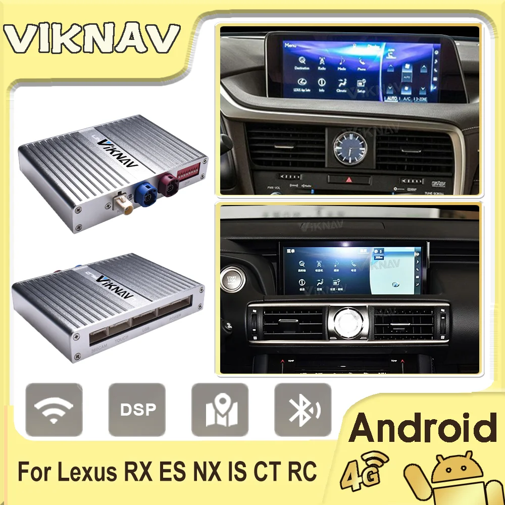 Android Auto Air Play Decoder Box For Lexus RX ES NX IS CT RC 2013-2020 Mirror Link Carplay Linux Interface Multimedia Player