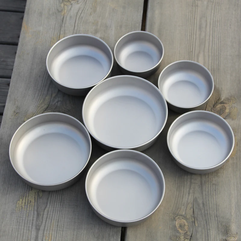 

Keith Titanium Tableware Bowl Set 7 Pieces Portable Outdoor Camping Travel Picnic Dinnerware Cooking Set 300ml-900ml