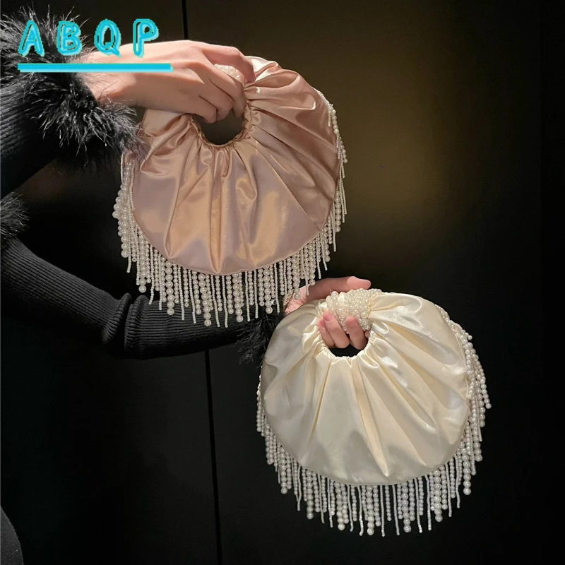 

New Dinner Women's Bag Luxury Brand Mini Fashion Fringed Banquet Handbag High Quality Handmade Shiny Dinner Women's Bag
