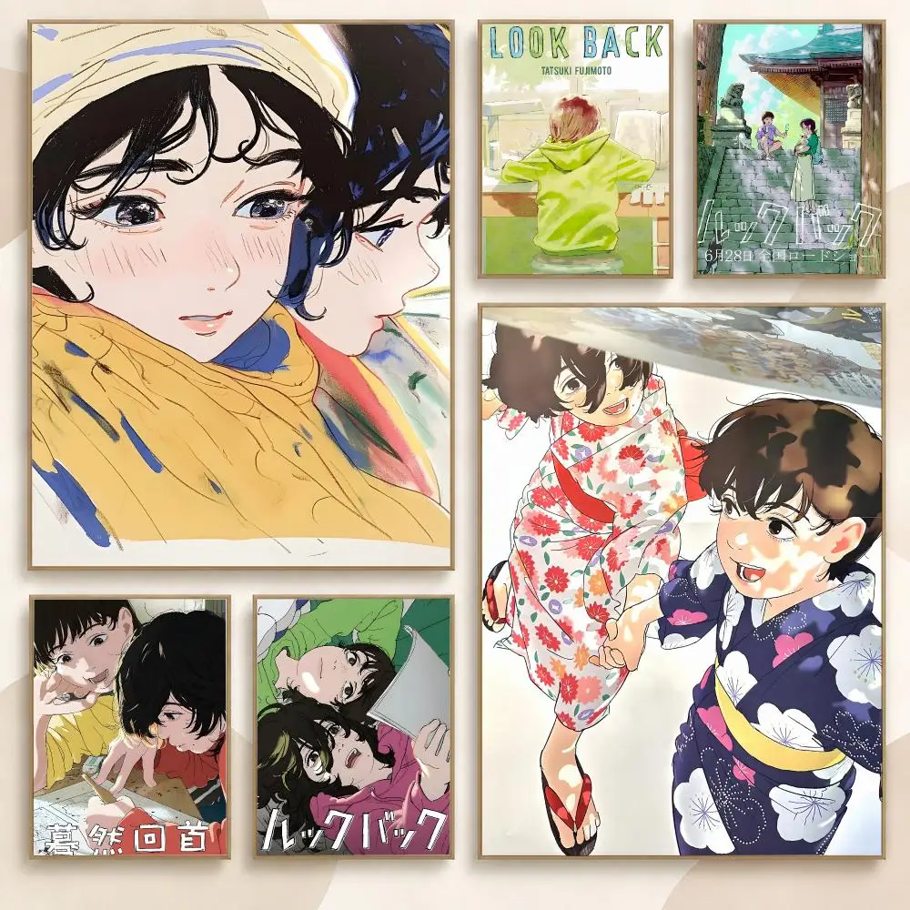 Look Back Anime Movie Artistic Friendship Youth Drama Poster Contemporary Wall Art Print for Bedroom & Living Room, Unframed
