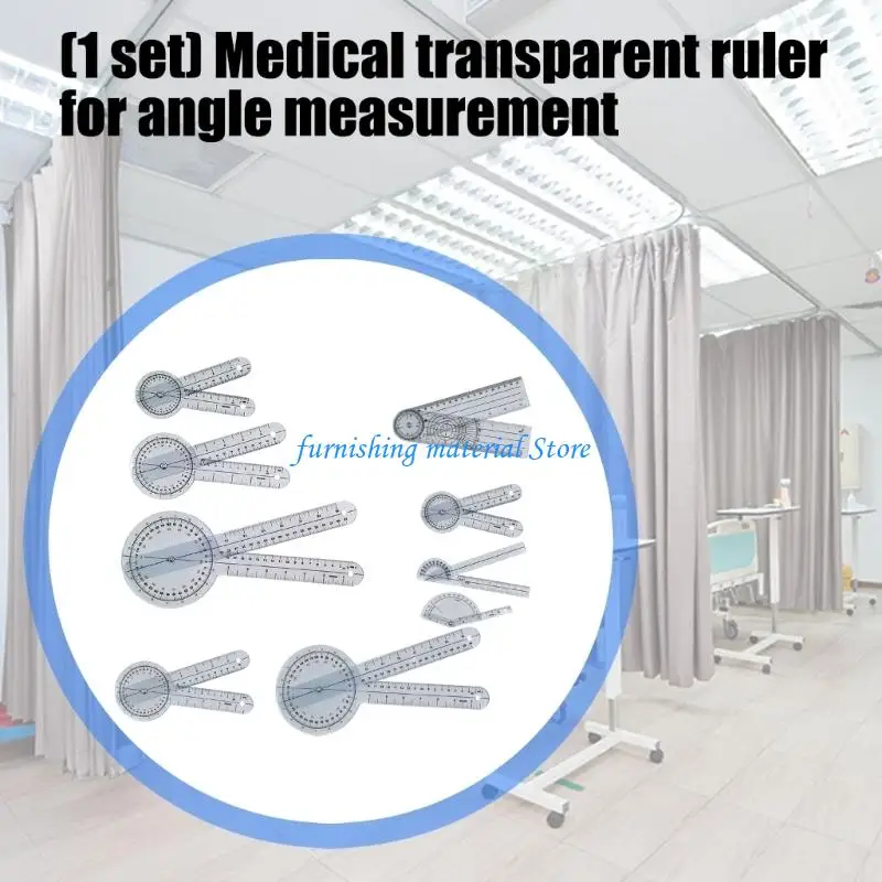 Y5GD ABS Medicinal Angled Ruler Protractor For Safe Measurement Featuring Clear Scale In Clinical Environment For All Users