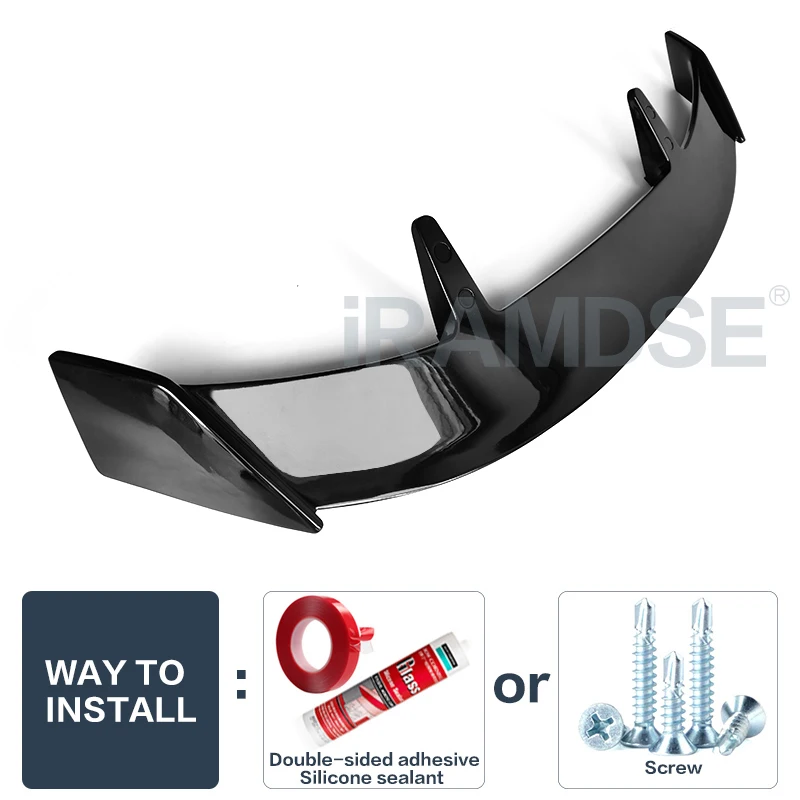 Spoiler for Ford Fiesta Active Gloss Black Rear Windshield Wing Trunk 2013-2022 Carbon Paint ABS Accessories