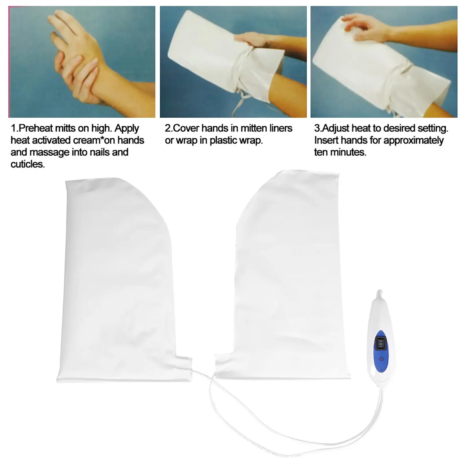 for paraffin Wax Therapy Heating Mitts for Hand Care SPA Treatment - UK Plug 110-240V, Therapeutic Manicure Mittens