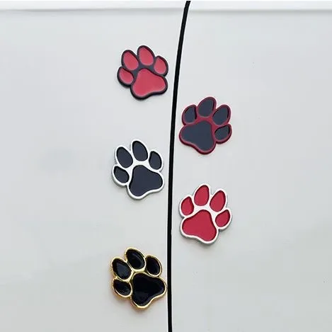3D Metal Bear Paw Car Sticker Funny Paw Print Decal for Car Body Scratch Cover Emblem