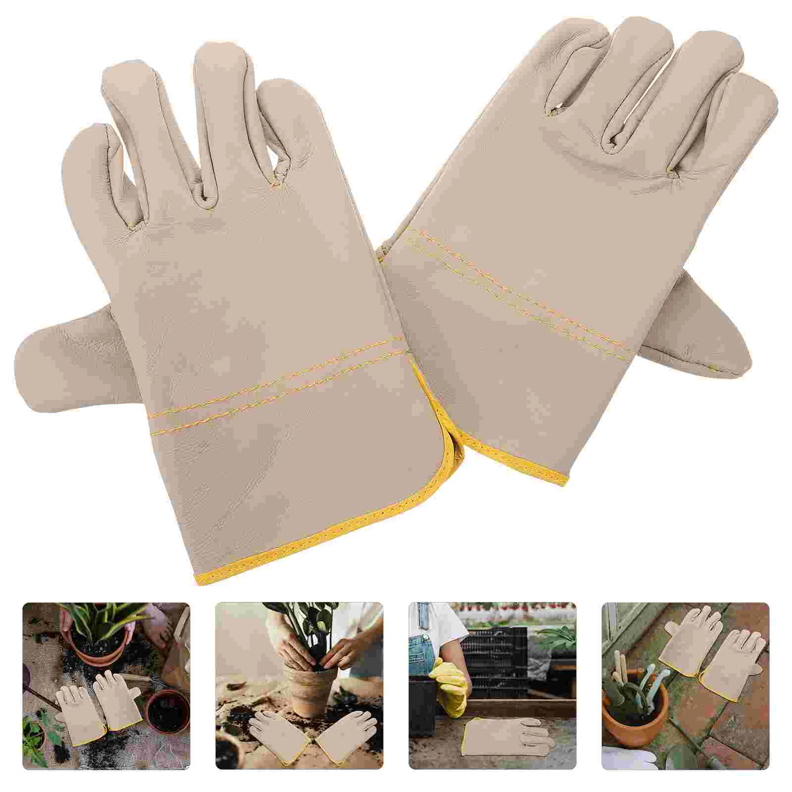 Anti Scald Gloves Work for Men Non-slip Lined Unlined Fabric Outdoor Protective Worker