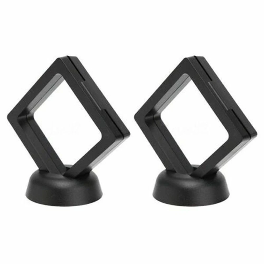 5/10PCS Jewelry Storage Box 3D Packaging Case Gemstone Floating Frame Membrane Ring Coin Display Case Necklace Display Holder