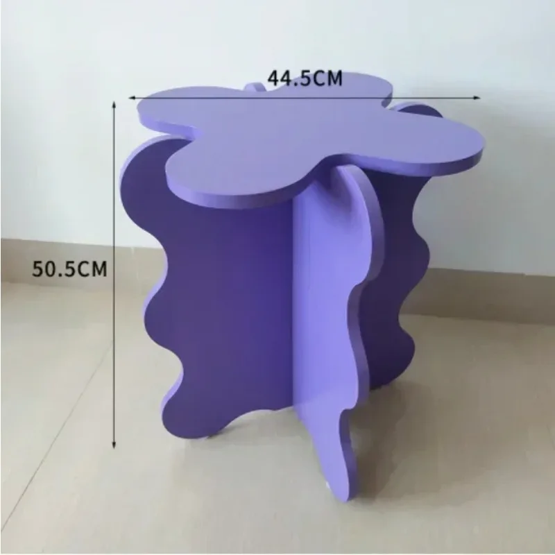 %j forWavy Shaped Colorful Side Table, Artistic Accent Table in Pastel Hues, Retro-Inspired End Table for Bohemian Home Decor*