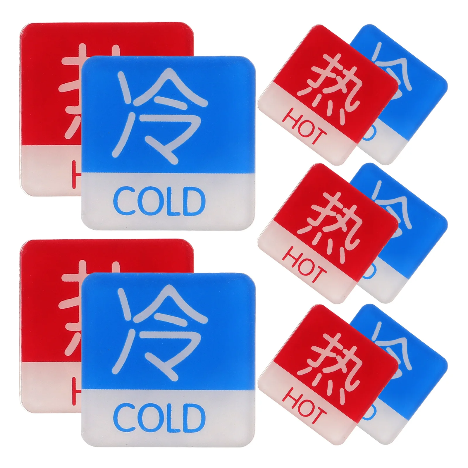 

5 Pairs Taps Warm Reminder Sign Hot Cold Water Sticker Label The and Stickers for Shower Labels Faucets