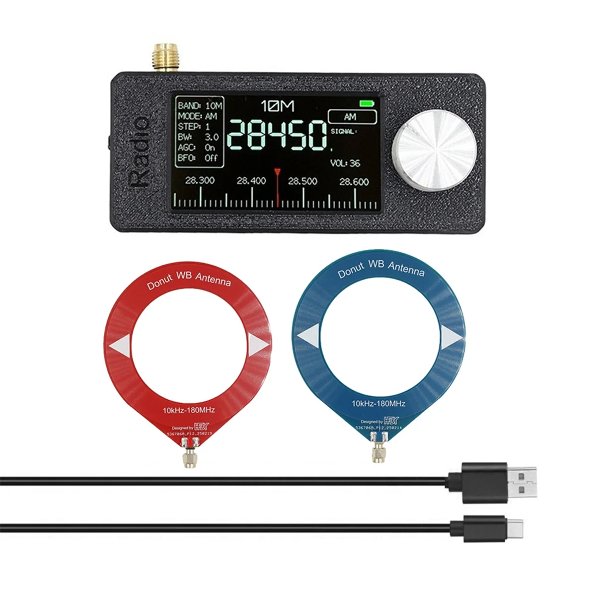 

A03R SI4732 Мини-радиоприемник 10 кГц-180 МГц Портативное радио + комплект контурной антенны AM FM-радио HF SW MW VHF Mini SI4732 Радио