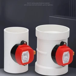 75/110/160/200mm ABS Plastic Motorized Damper PVC Check Valve Air Duct Volume Controller For Ventilation Pipe 220VAC